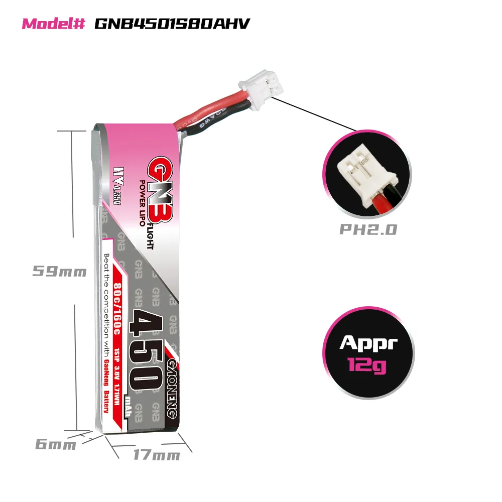 GAONENG GNB 1S 450mAh 80C/160C – Drone Battery Li-Ion Bewertung und Preis