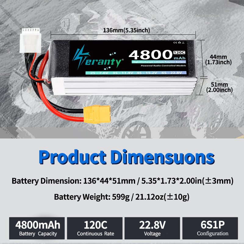 TERANTY 6S 4800mAh Lipo-Akku 2 – Drone Battery Connector Bewertung und Preis