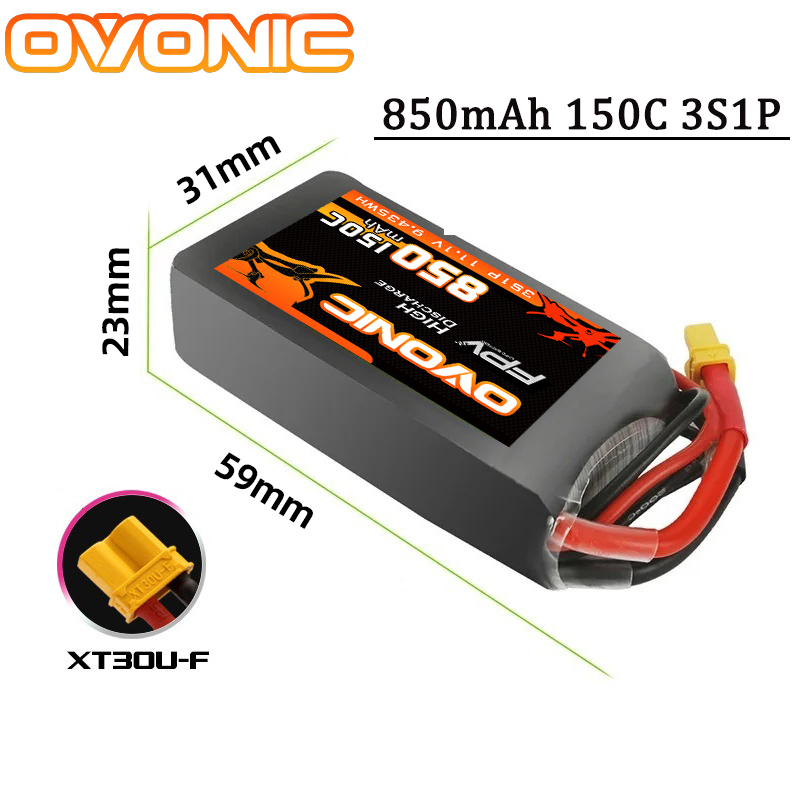 OVONIC 150C 850mAh Lipo Batter – Drone Battery 3S Bewertung und Preis
